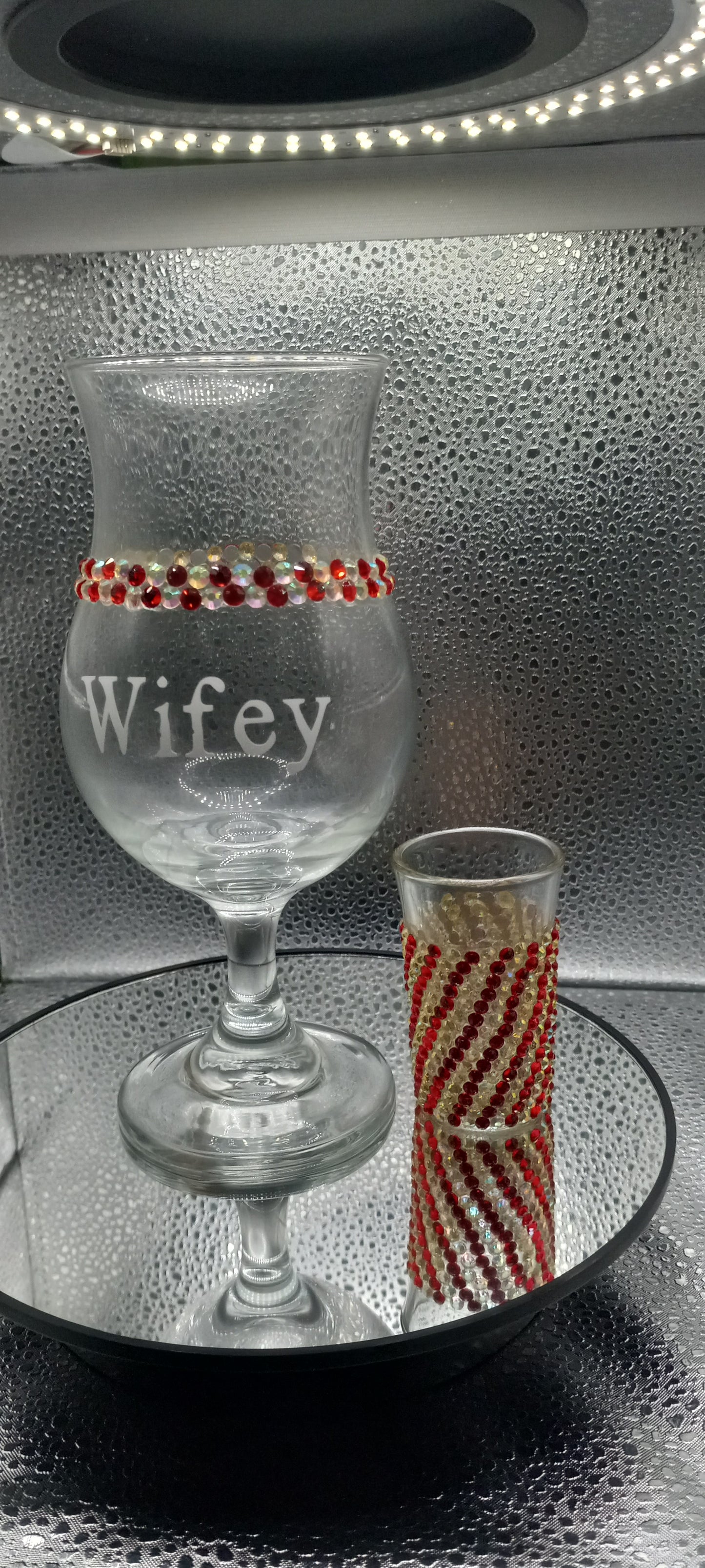 Daiquiri Glass with Rhinestones Shot Glass