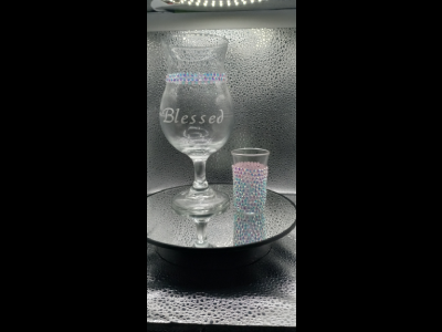 Daiquiri Glass with Rhinestones Shot Glass