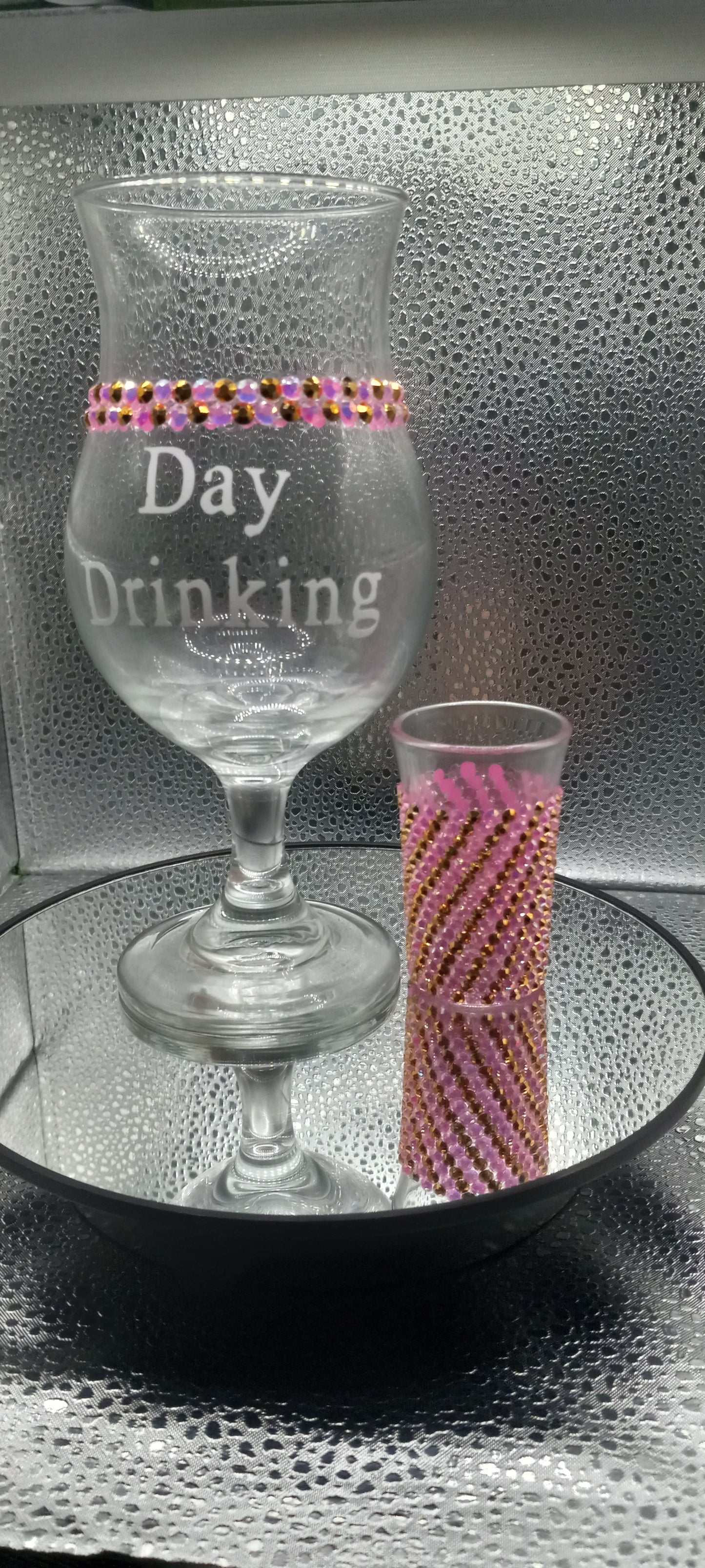 Daiquiri Glass with Rhinestones Shot Glass