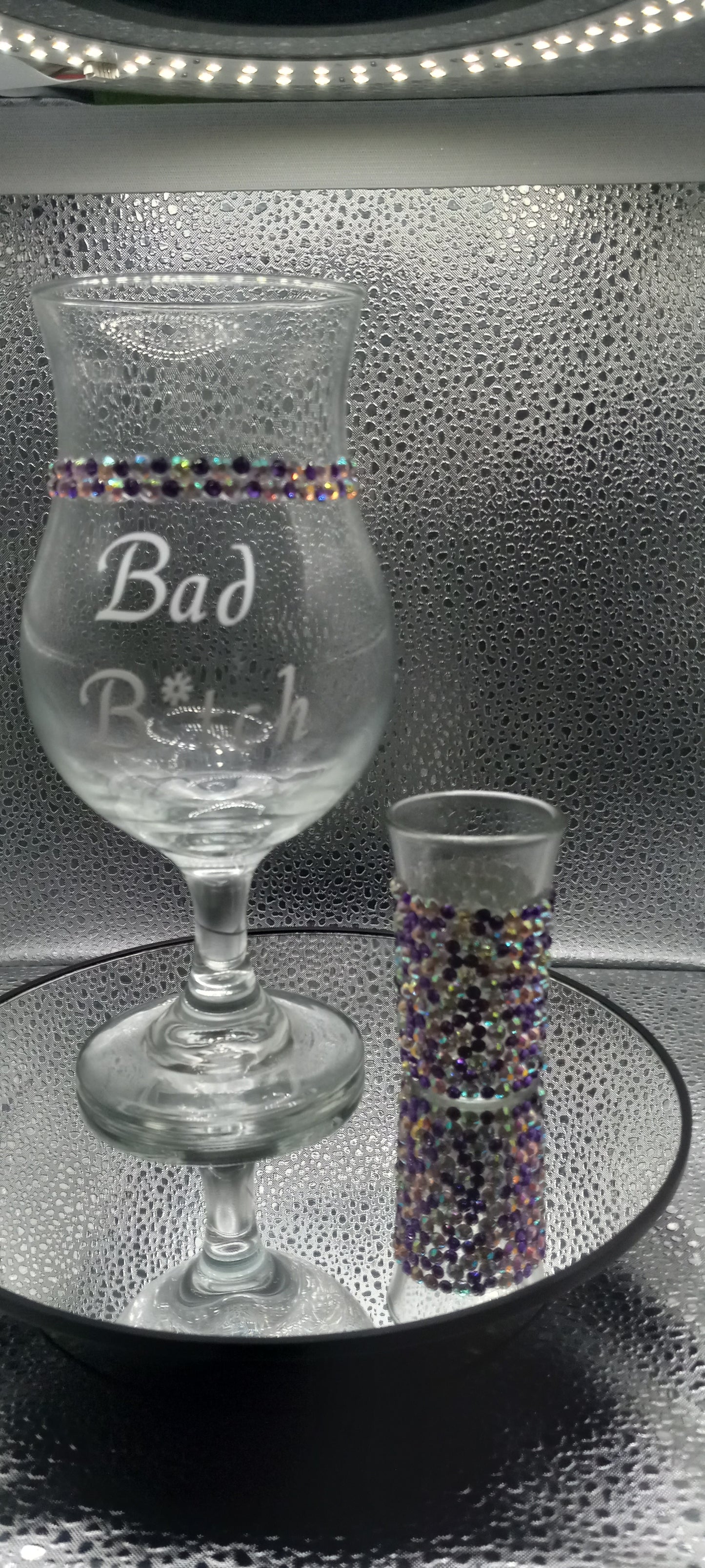 Daiquiri Glass with Rhinestones Shot Glass